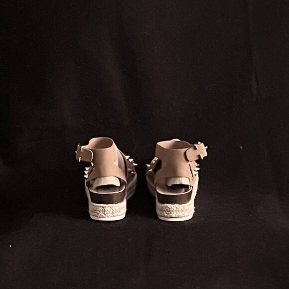 Forever Tan Gold-Tone ‘Studded’ Ankle Strap Sandals - Picture 6 of 9